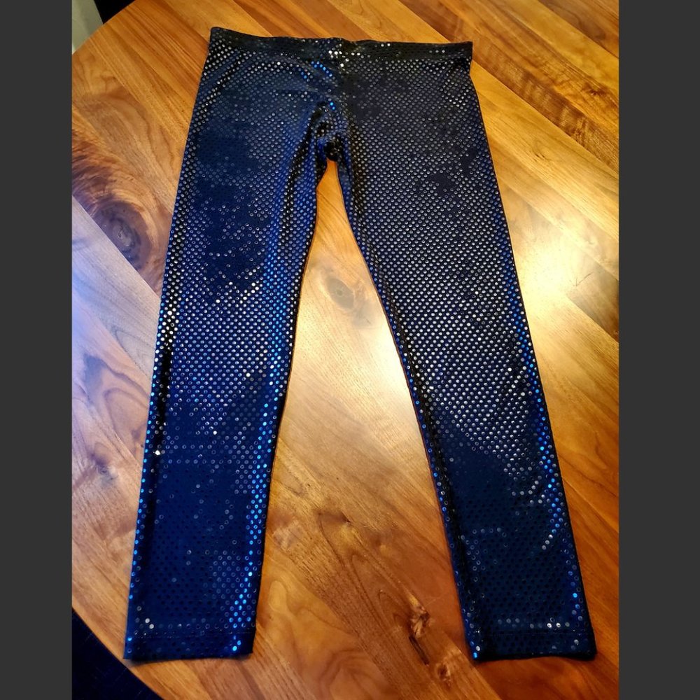 Mango Black Glitter Leggings
